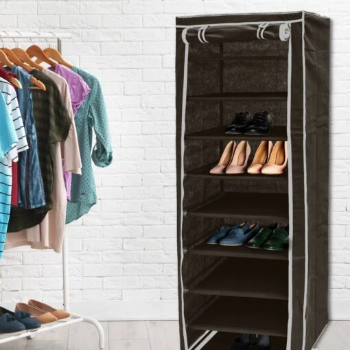 Armoire à Chaussures En Tissu Pliante -Mobilier De Maison 6b623ac5021646e29d73a1b1318f1b83