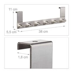 2x Portemanteaux De Porte En Inox -Mobilier De Maison 70005822694942efb4027cb71f15269b 1