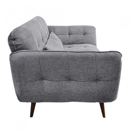 Fauteuil Capitonné Tissu Gris Chiné GALY -Mobilier De Maison 70784c9ebb494c1c8f4df1a8a188bf87