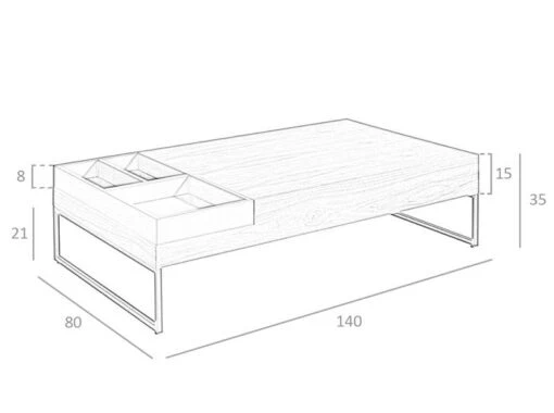 Table Basse Grise Et Noyer -Mobilier De Maison 70960200dbb74f118496510d1bfbbb07