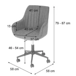 Chaise De Bureau HWC-J62 Accoudoirs -Mobilier De Maison 7b50f13b132d46efb691fa4d93789cfe