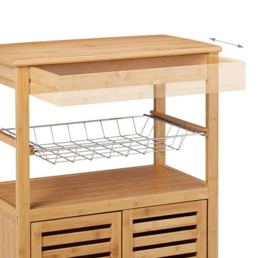 Desserte De Cuisine Bambou -Mobilier De Maison 7d536b2f30bb4e9db0c55357330bfb40