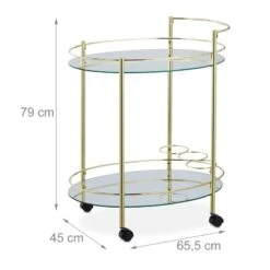 Chariot De Cuisine Ovale Avec 2 Niveaux -Mobilier De Maison 7fa2b9fecc2544f5a5e4c96cfe1b53aa