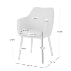 Chaise à Accoudoirs NICHOLAS -Mobilier De Maison 8000001083 230912 500 SKETCH DETAILS P000000008000001083 sketch