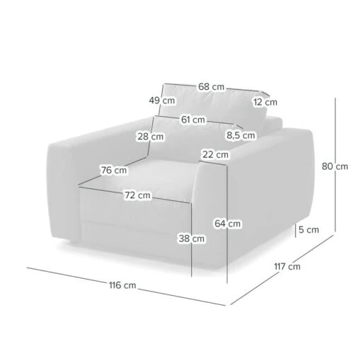 Fauteuil WILLOWS -Mobilier De Maison 8000029933 230330 500 SKETCH DETAILS P000000008000029933 sketch