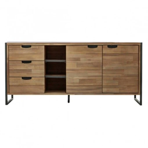 Buffet 170cm 3 Tiroirs 2 Portes Acacia -Mobilier De Maison 87b54703973f400fa6b2df20b74030a4