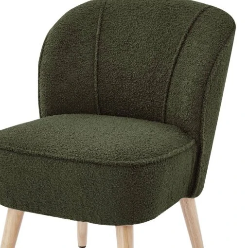 Fauteuil TIVOLI Tissu Bouclette Kaki -Mobilier De Maison 88d44aee99594657b932f74625c27321