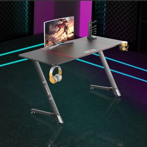 Pro-Tec Bureau Gaming Oakland Avec Support -Mobilier De Maison 89eafa6386d847f7a5f2b0a791e49f0f