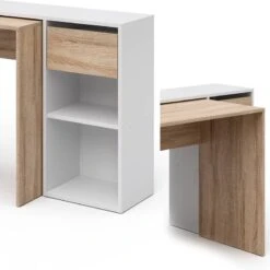 Bureau Ben Blanc/sonoma -Mobilier De Maison 8ee44e4d8d9c432bbff93355bc30d987