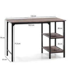 Bureau Colón 2 Rayons, 110 Cm -Mobilier De Maison 93bfea3908844142bf8e2990e09f832f