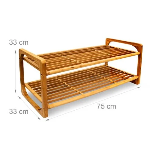 Étagère à Chaussures Bambou Rangement -Mobilier De Maison 94560f6be55a4c3792e2a6f02f9990f9