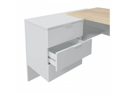 Bureau D'angle Bicolore L145 X P108 Cm -Mobilier De Maison 968153fca4cb452584d545674853c6a7