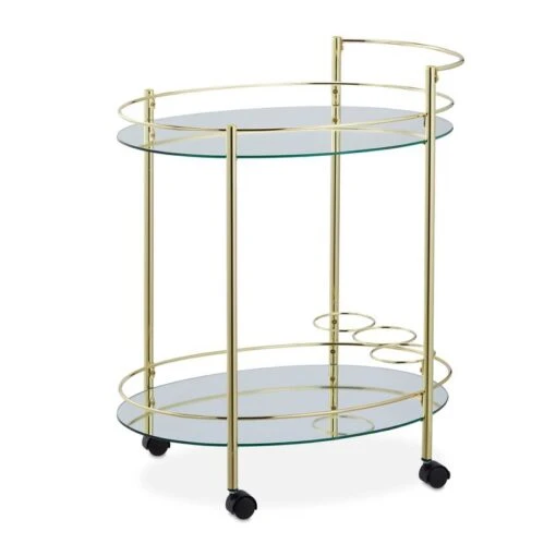 Chariot De Cuisine Ovale Avec 2 Niveaux -Mobilier De Maison 97aa9ff2d05c4c4cacf15e98890aaa20