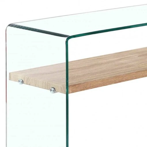 Console Verre Trempé étagère Bois ICE -Mobilier De Maison 99ca94a88b2e412eb161fe5db6ea7b1d