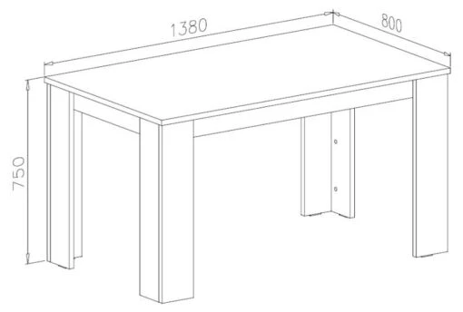 Table à Manger 140cm Coul. Chêne Clair -Mobilier De Maison 99fcc528a75848cba3ae16d2db42e313.cropped 73 22 800 540.processed