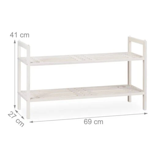 Étagère Chaussures Blanche Empilable X2 -Mobilier De Maison 9bf3abaca62f4655b2513f6c1716d772