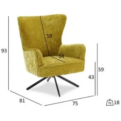 Fauteuil Bob Jaune -Mobilier De Maison 9c5f2f13238844928fa7c16518f2c955