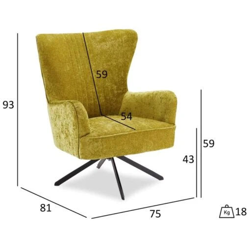 Fauteuil Bob Jaune -Mobilier De Maison 9c5f2f13238844928fa7c16518f2c955