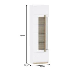 Meuble Vitrine Blanc Décor Bois Clair -Mobilier De Maison 9c80176ddfac48b4a58d91ca0ba4dffb