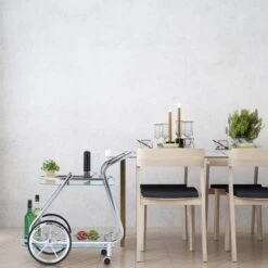 Chariot De Service Fer Chromé Et Verre -Mobilier De Maison 9dce1cf1d7ee4884b79006bd3c27f406