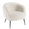 Fauteuil Cosy Tissu Bouclette Blanc -Mobilier De Maison a324a9dc3a864f3c8e37b2a0d5c9d62b