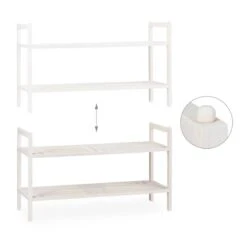 Étagère Chaussures Blanche Empilable X2 -Mobilier De Maison a4e2564ee4604a8e91a8e452b453ba05