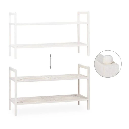 Étagère Chaussures Blanche Empilable X2 -Mobilier De Maison a4e2564ee4604a8e91a8e452b453ba05