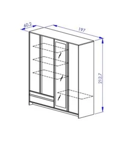 Armoire 4 Portes Et 1 Tiroir Mimizan -Mobilier De Maison a51ca89dba324150ab00616659c6e20b