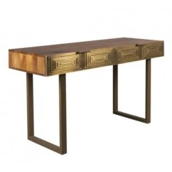 Console 2 Tiroirs En Bois Or -Mobilier De Maison a6b7019b818b4947af827601305d5e28