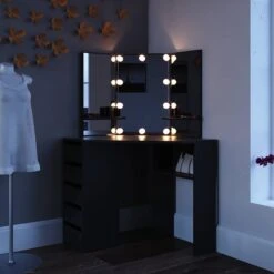 Coiffeuse Arielle Blanc/sonoma & LED -Mobilier De Maison aa6a4bfcce6449aab211afbb90c1d160