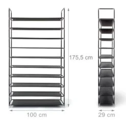 2x Étagères à Chaussures 50 Paires Gris -Mobilier De Maison ad963d071c554de2a6fedcf1a7432fa1 1