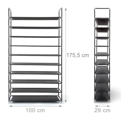 2x Étagères à Chaussures 50 Paires Gris -Mobilier De Maison ad963d071c554de2a6fedcf1a7432fa1 1