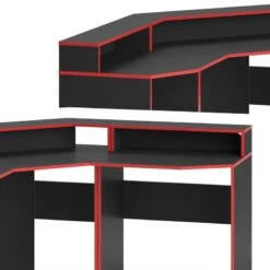 Bureau Ordinateur Kron Noir/rouge Set 1 -Mobilier De Maison af3e863f4bbc471ca19f8525724ab323