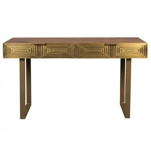 Console 2 Tiroirs En Bois Or -Mobilier De Maison af9d1b38d02c4d1fab8e4d71253f42d3