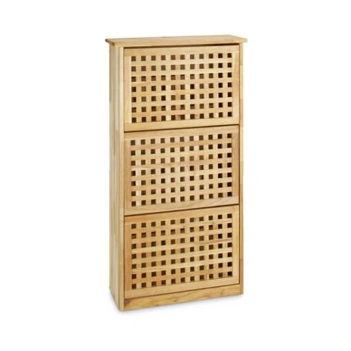 Meuble à Chaussures Haut En Bois Noyer -Mobilier De Maison b253328d83894a388045a35c9cc2825c