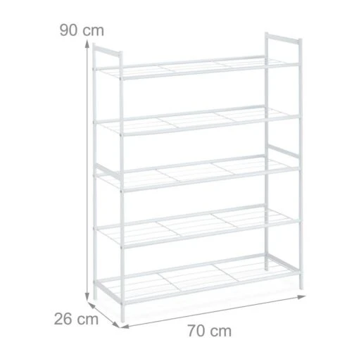 Étagère à Chaussures En Métal 5 Niveaux -Mobilier De Maison b619faed7049402083a2c949473186db