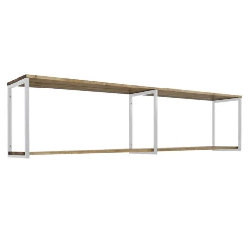 Étagère Murale Double 30x160x47 Blanc -Mobilier De Maison b94dcc07eea1499b8d3a2d2fbb91f619