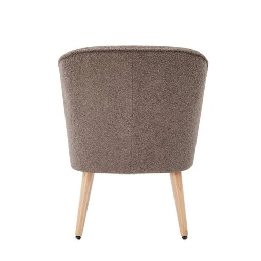 Fauteuil TIVOLI Tissu Bouclette Kaki -Mobilier De Maison bd323ed53d9945e7a29e0707a616d581