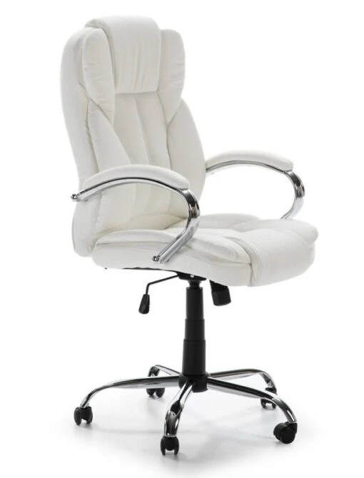 Fauteuil De Bureau Nixon Blanc -Mobilier De Maison be13bb8bb52b408b87e77a81ec030388