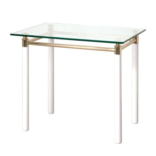 Table D'appoint Moselle III -Mobilier De Maison beistelltisch moselle iii stahl massivholz vergoldet hochglanz weiss 1427650