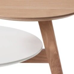 Table D'appoint Wolka -Mobilier De Maison beistelltisch wolka eiche teilmassiv eiche weiss 4760184