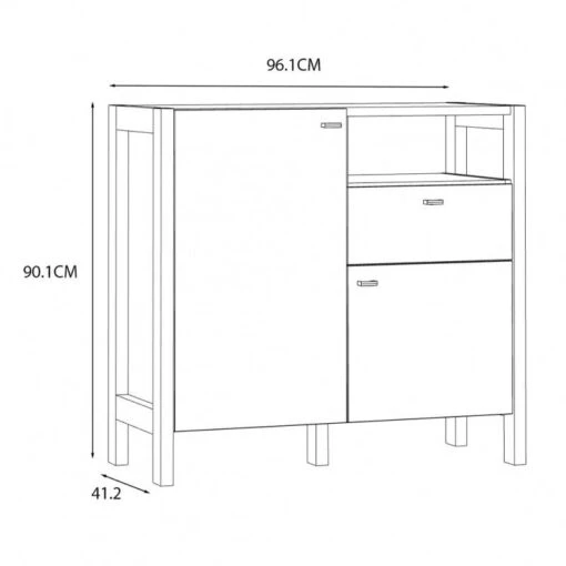 Buffet Moderne 1 Tiroir 2 Portes NORWAY -Mobilier De Maison c12a022964944beba09cf263184f384b