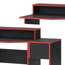 Bureau Ordinateur Kron Noir/rouge Set 7 -Mobilier De Maison c2aef9d55c9a4f0dac56f924e86df804