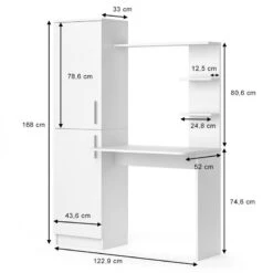 Bureau Tessa Blanc -Mobilier De Maison c64543d5a5ba433bb60508b6852bcca4