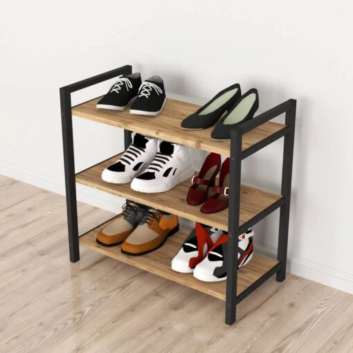 Étagère à Chaussures Sømna à 3 Niveaux -Mobilier De Maison c7c210068cdf4bb6b5a61d1f7bd3a737