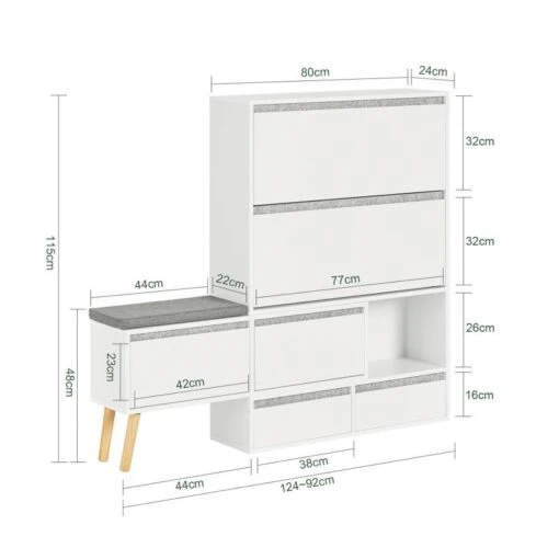 Meuble à Chaussures FSR134-W -Mobilier De Maison c7d88790a31f4a148357bd8aea780391