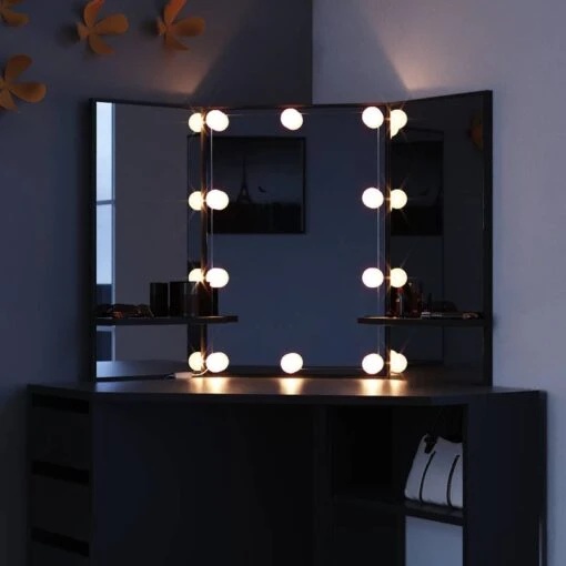 Coiffeuse Arielle Blanc/sonoma & LED -Mobilier De Maison c99dff534b5f461cbefd0eed325d407b