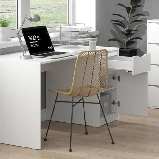 Bureau Ruben 140cm Blanc -Mobilier De Maison c99f9e3f24c44d3f9f9dec11d048cc36