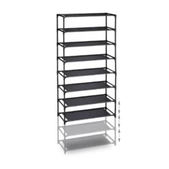 Étagère à Chaussures 10 Niveaux -Mobilier De Maison ca07786293c740d7828056673198c7aa