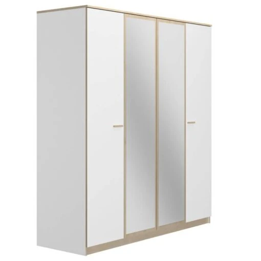 Armoire 4 Portes 2 Miroirs L181cm Tulle -Mobilier De Maison ca15c565dc8342b69e2ea4baee7e36c9